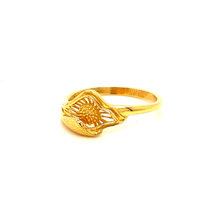 22k Gold Plain Arty Accents Ring