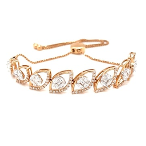 750 Gold And Diamond Adjustable Bracelet