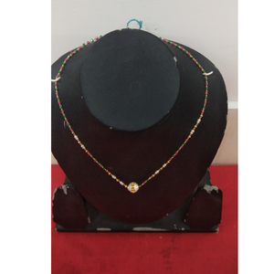 916 Plain Gold Pink Beads Mala