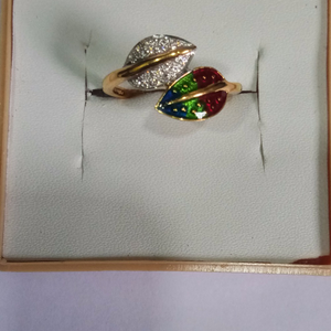 22ct cZ gemstone ladies's fancy gold ring