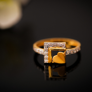 22K CZ STACKING RING