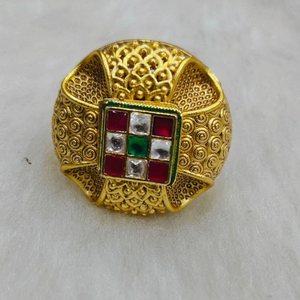 22k antique jadatar rajwadi style ring