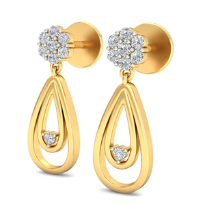 Gold elegant design earring ber 054