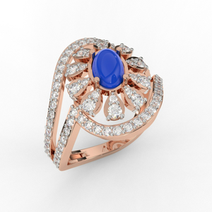 Gleaming Flower Lab Grown Diamond Bridal Ring