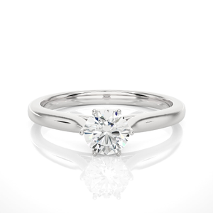 Solitaire Ring with Round Shaped Diamond WG