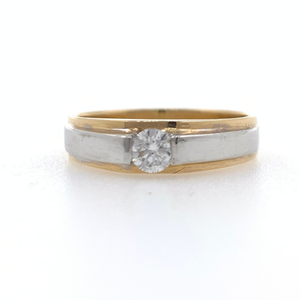 18kt rose gold solitaire band diamond ring fo