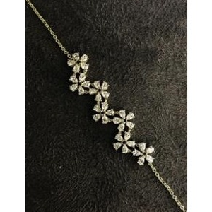 flower Pattern 9Kt Swarovski Bracelet