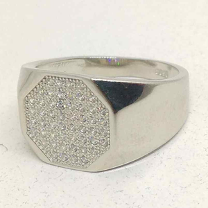 925 sterling silver cz diamond ring for men