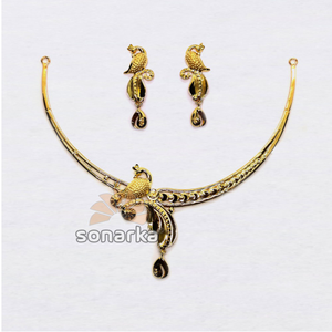 22k-lightweight-peacock-design-gold-necklace