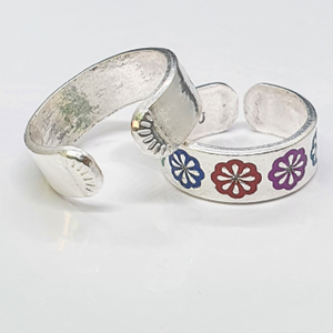 Silver Fancy Toe Rings