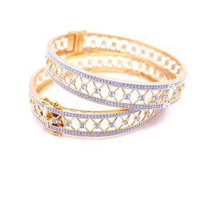Opulent contemporary diamond bangle