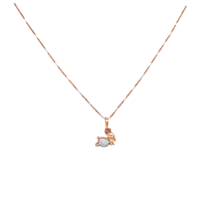 18k Gold diamond rabbit Pendent