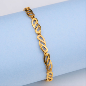 Marvellous 22kt Thin Gold Bracelet Design