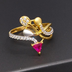 22k 91.6 gold natural ruby & cubic women'