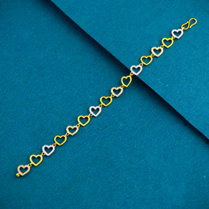 22K 916 Gold Modern Heart Shape Bracelet