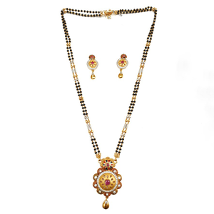 1 gram gold forming meenakari mangalsutra mga