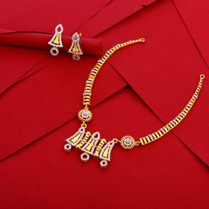 916 Gold CZ Classic Ladies Necklace Set LN284
