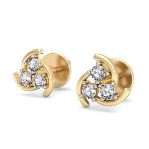 Gold unique daily wear earrings ber 009