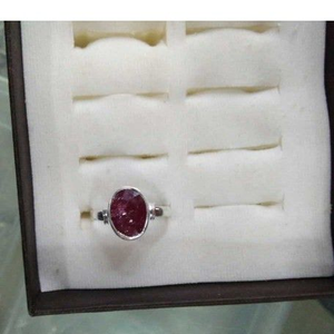Designer Silver Ring White