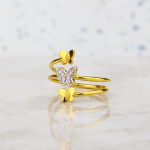 Attractive butterfly design ladies ring