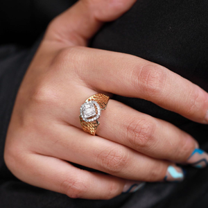 18k Rose Gold Lab Grown Round Diamond Ring fo