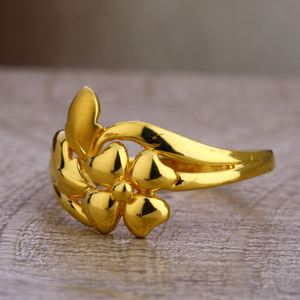 22CT Gold Women's  Delicate Plain Ring LPR453