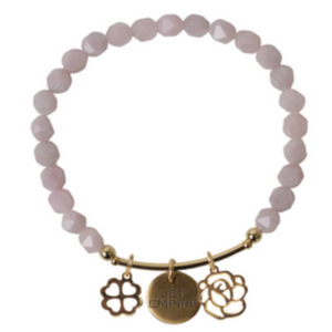 Gold Flower hanging With pearl Bracelet