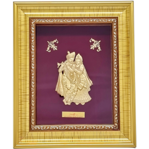 Shree RadhaKrishna Frame In 24K Gold Leaf MGA