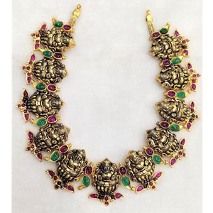 Pure silver stylish lakshmi choker necklace i