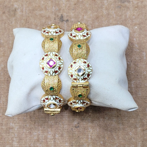 Gold Plated Wedding Bangle With Lock