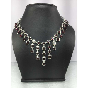 Natural Garnet 925 Sterling silver necklace