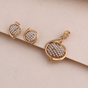 750 Rose Gold Ladies Classic Pendant Set RPS1