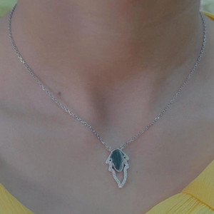 92.5 Silver Chain Pendant Necklace For Women