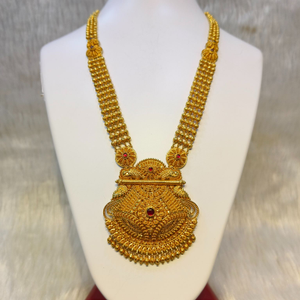 22K Gold Fancy Temple Necklace