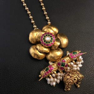 Antique gold plated 925 silver Designer Neckl