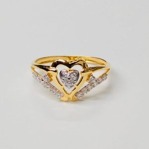 916 kt gold ladies heart shape rings 