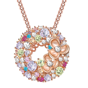 Rose Gold Plating Crystal Pendant