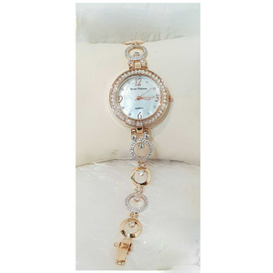 18k Ladies Fancy Rose Gold Watch G-2711