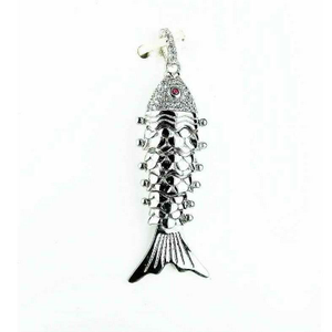 Fancy 925 Silver Ladies Pendant With Fish Des