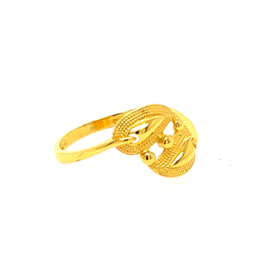 22k Gold Plain Dotted Ring