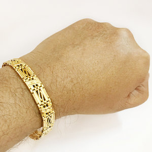 18 kt real solid yellow gold men's bracelet 2