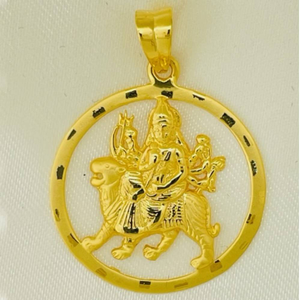 916 Gold Plain Maa Ambeji Pendants