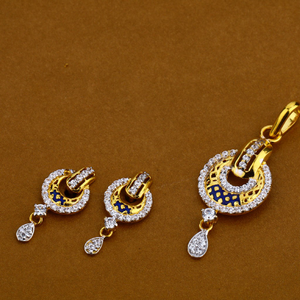 916 gold cz pendant set fps36