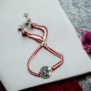 925 Silver Peacock Design Bhabhi Rakhi