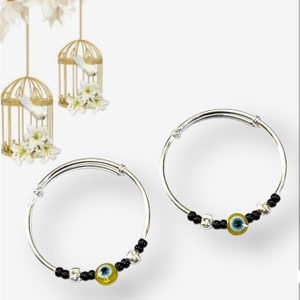 925 Silver Evil Eye Kadli Bangle