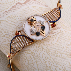 18 carat rose gold designer kada bracelet RH-
