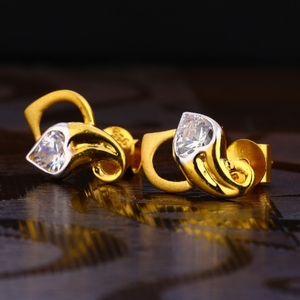 22 carat gold traditional ladies earrings RH-