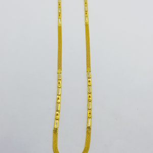 22k/916 gold bold square design chain