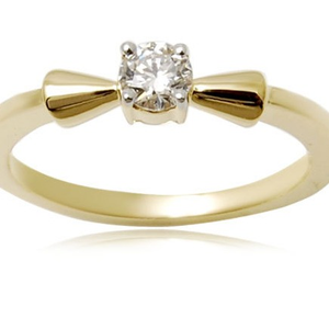 SOLITAIRE BOW RING