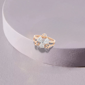 Ternion Delicate Gold Ring